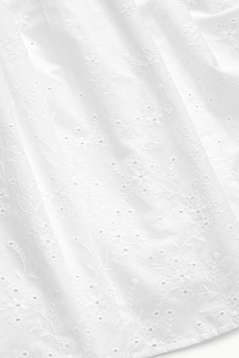 White Eyelet - Procida  Skirt - GLAM MODA